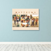 Grote familie collage foto canvas afdruk (Insitu (Houten vloer))