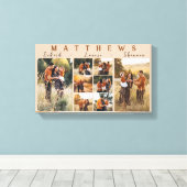 Grote familie collage foto canvas afdruk (Insitu (Houten vloer))