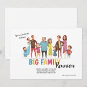 Grote familie reünie uitnodiging (Voorkant / Achterkant)