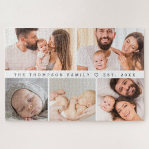 Grote familiecatalogus met 5 foto's op maat legpuzzel