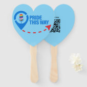 Grote Fan - Pride komt deze kant op Handwaaier (Voorkant en achterkant)