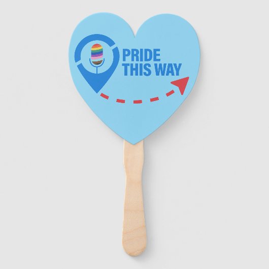 Grote Fan - Pride komt deze kant op Handwaaier (Voorkant)