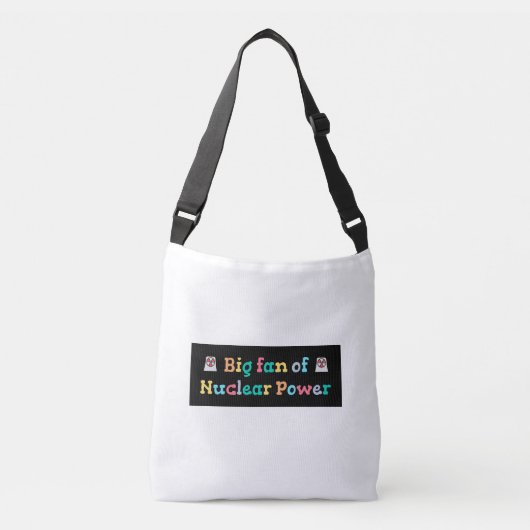 Grote fan van kernenergie crossbody tas (Voorkant)