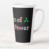 Grote fan van kernenergie latte mok (Rechts)