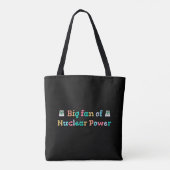 Grote fan van kernenergie tote bag (Achterkant)