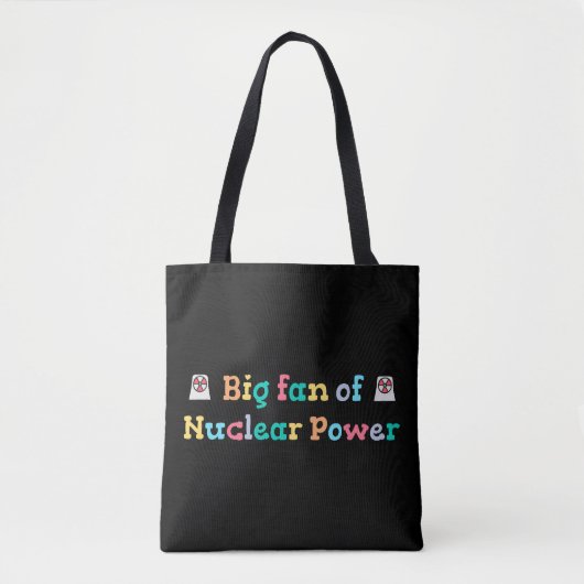 Grote fan van kernenergie tote bag (Voorkant)