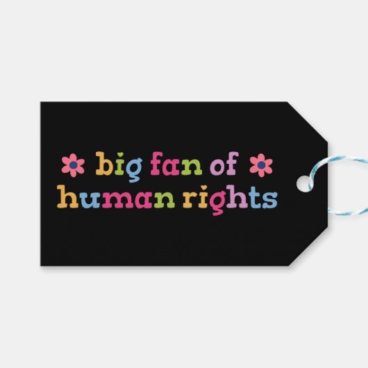 Grote fan van mensenrechten cadeaulabel (Voorkant (Horizontaal))