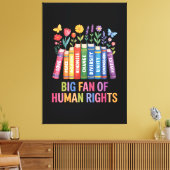 Grote Fan Van Mensenrechten Canvas Afdruk (Insitu (Woonkamer))