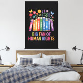 Grote Fan Van Mensenrechten Canvas Afdruk (Insitu (Slaapkamer))