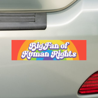 Grote Fan Van Mensenrechten Gelijkheid LGBTQ+ Bumpersticker