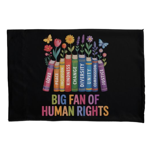 Grote Fan Van Mensenrechten Kussensloop (Voorkant)