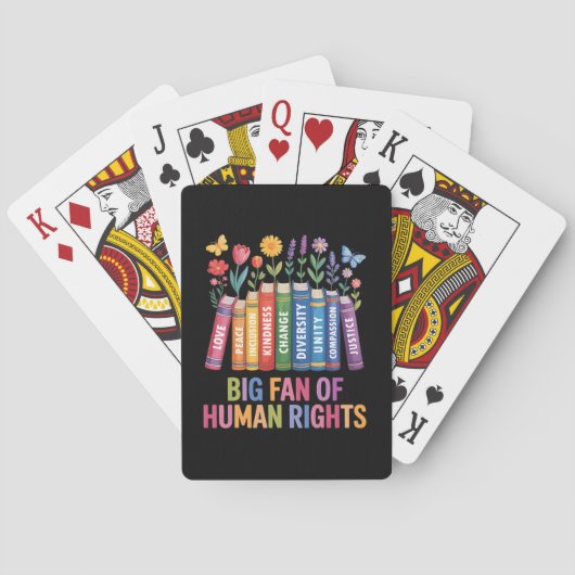 Grote fan van mensenrechten  pokerkaarten (Achterkant)