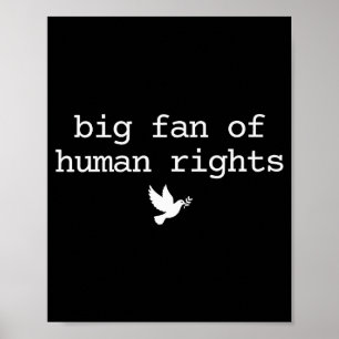 Grote Fan Van Mensenrechten Protest Retro Feminist Poster