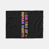 Grote fan van mensenrechten retro grappig protest  fleece deken (Voorkant (Horizontaal))