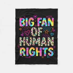 Grote fan van mensenrechten retro protest gelijkhe fleece deken