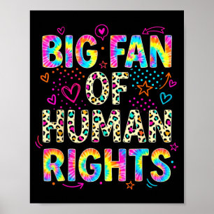 Grote fan van mensenrechten retro protest gelijkhe poster