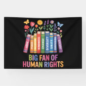 Grote fan van mensenrechten  spandoek (Horizontaal)