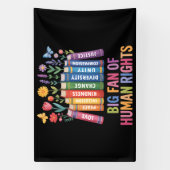 Grote fan van mensenrechten  spandoek (Verticaal)