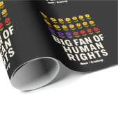 Grote fan van mensenrechten staat voor gelijkheid  cadeaupapier (Rol Hoek)