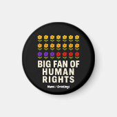 Grote fan van mensenrechten staat voor gelijkheid  magneet (Voorkant)