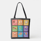 Grote fan van mensenrechten tote bag (Achterkant)