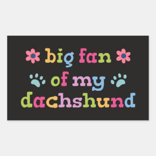 Grote fan van mijn Dachshund Rechthoekige Sticker