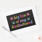 Grote fan van mijn Dachshund Rechthoekige Sticker (Envelop)