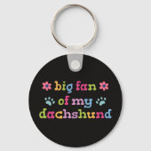 Grote fan van mijn Dachshund Sleutelhanger (Achterkant)