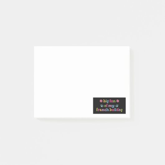 Grote fan van mijn Franse Bulldog Post-it® Notes (Voorkant)