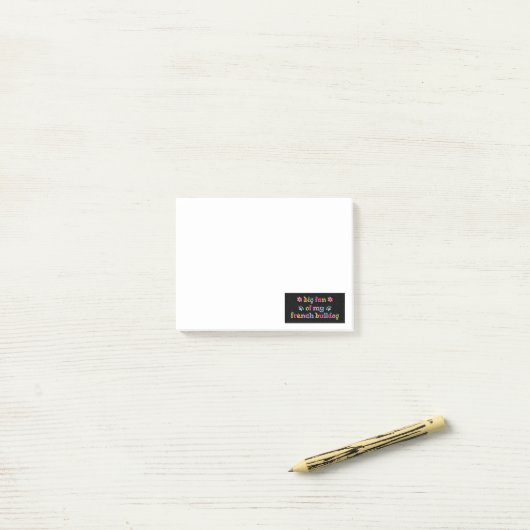 Grote fan van mijn Franse Bulldog Post-it® Notes (Op bureau)