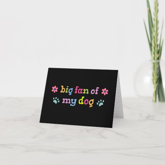 Grote fan van mijn hond bedankkaart (Voorkant)