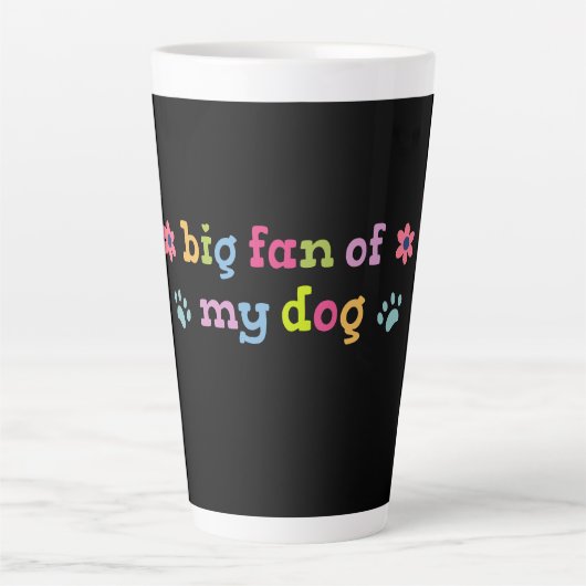 Grote fan van mijn hond latte mok (Voorkant)