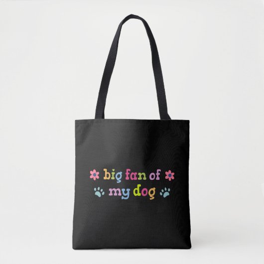 Grote fan van mijn hond tote bag (Voorkant)