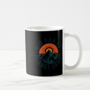 Grote fan van planeet aarde retro 70s regenboog aa koffiemok