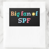 Grote fan van SPF Rechthoekige Sticker (Tas)