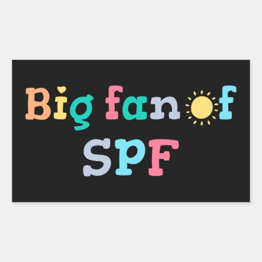 Grote fan van SPF Rechthoekige Sticker (Voorkant)