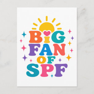 Grote fan van SPF zomerzonbescherming Briefkaart