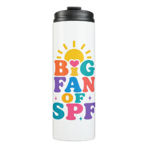 Grote fan van SPF zomerzonbescherming Thermosbeker
