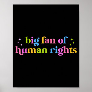 Grote fan van verklaring over gelijkheid van mense poster