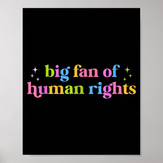 Grote fan van verklaring over gelijkheid van mense poster (Voorkant)
