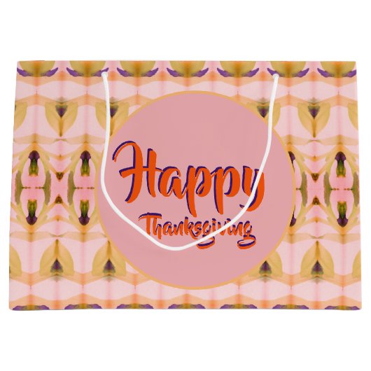 Grote Fancy Thanksgiving papieren geschenkzak Groot Cadeauzakje (Voorkant)
