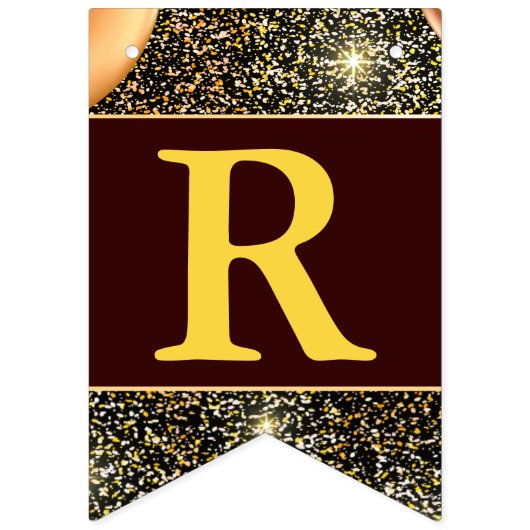 Grote Faux Gold Glitter-ballonnen opnieuw openen Vlaggetjes (Tweede vlag)