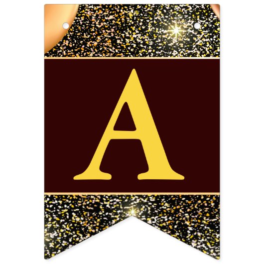 Grote Faux Gold Glitter-ballonnen opnieuw openen Vlaggetjes (Derde vlag)