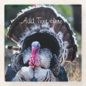 Grote feestelijke Thanksgiving Turkije Glazen Onderzetter (Voorkant)