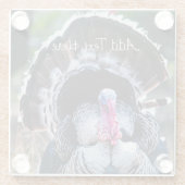 Grote feestelijke Thanksgiving Turkije Glazen Onderzetter (Achterkant)