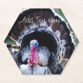 Grote feestelijke Thanksgiving Turkije Kartonnen Onderzetters (Voorkant)