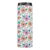 Grote Felgekleurde Bloemen Persoonlijk Thermosbeker (Achterkant)