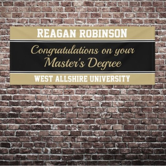 Grote felicitaties! Bandenaar voor grote mastergra Spandoek