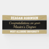 Grote felicitaties! Bandenaar voor grote mastergra Spandoek (Horizontaal)