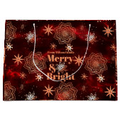 Grote felrode vakantiegeschenkzak groot cadeauzakje (Voorkant)